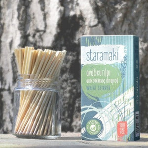 Natural wheat stirrer straw  / Αναδευτήρι από φυσικό στέλεχος σιταριού