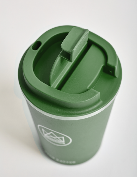 Stainless steel Coffee Cup / Ποτήρι Θερμός - Happy Camper Green 380 ml