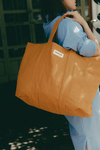 Marcel - The city tote / Recycled Cotton - τσάντα απο ανακυκλωμένο βαμβάκι- Tumeric Orange