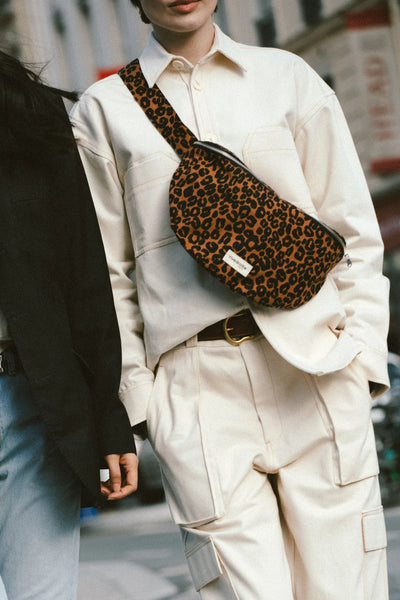 Custine XL THE WAIST BAG / Τσάντα Μπανάνα - Recycled cotton Leopard