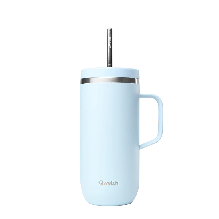 Insulated Cold Cup with Handle  / Cold Θερμός από ανοξείδωτο ατσάλι (600 ml) - Pastel Blue