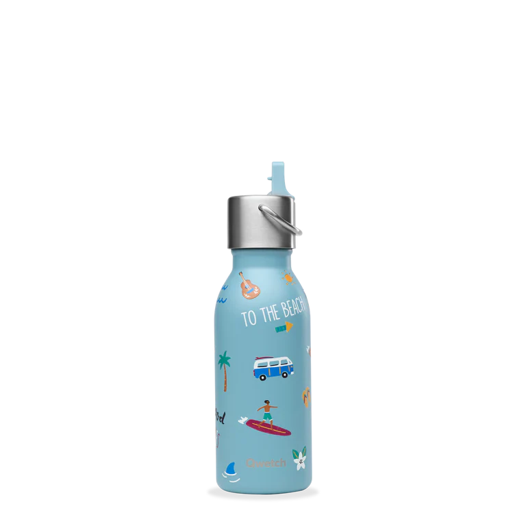 Insulated bottle with flip lid 'Honolulu Blue'   (350 ml) / Ισοθερμικό μπουκάλι με ενσωματωμένο αναδιπλούμενο καλαμάκι 'Honolulu Blue'  (350 ml)