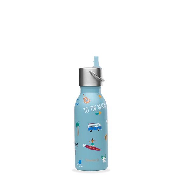 Insulated bottle with flip lid 'Honolulu Blue'   (350 ml) / Ισοθερμικό μπουκάλι με ενσωματωμένο αναδιπλούμενο καλαμάκι 'Honolulu Blue'  (350 ml)