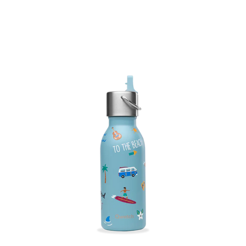 Insulated bottle with flip lid 'Honolulu Blue'   (350 ml) / Ισοθερμικό μπουκάλι με ενσωματωμένο αναδιπλούμενο καλαμάκι 'Honolulu Blue'  (350 ml)