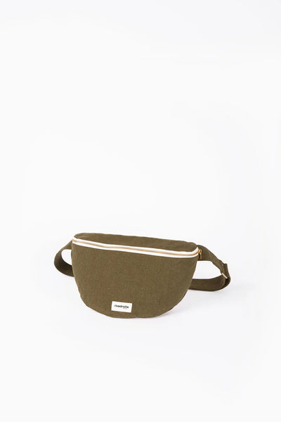 Custine XL THE WAIST BAG / Τσάντα Μπανάνα - Recycled cotton Kaki