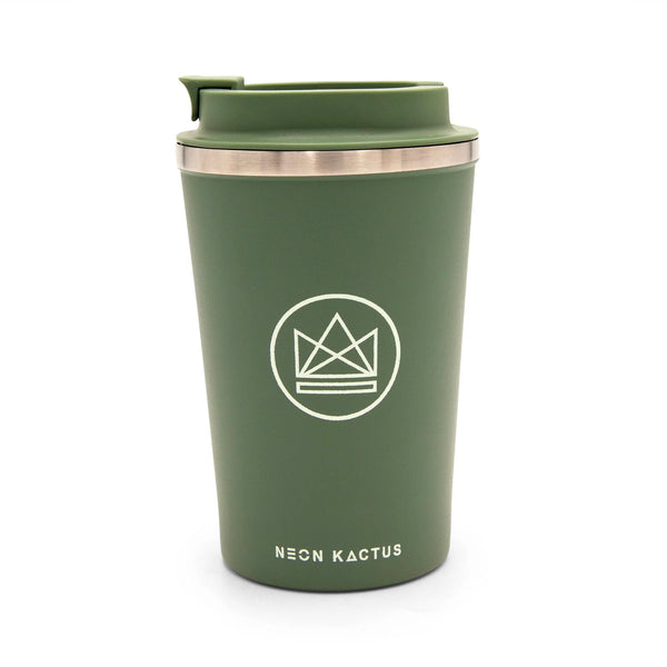 Stainless steel Coffee Cup / Ποτήρι Θερμός - Happy Camper Green 380 ml