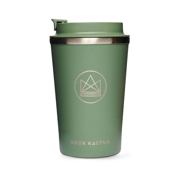 Stainless steel Coffee Cup / Ποτήρι Θερμός - Happy Camper Green 380 ml