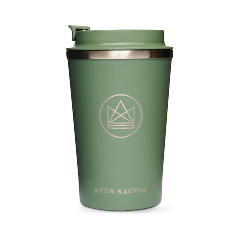 Stainless steel Coffee Cup / Ποτήρι Θερμός - Happy Camper Green 380 ml