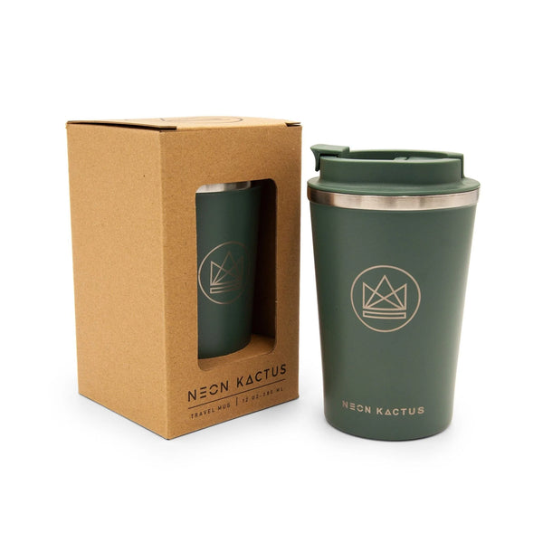 Stainless steel Coffee Cup / Ποτήρι Θερμός - Happy Camper Green 380 ml