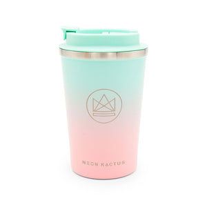 Stainless steel Coffee Cup / Ποτήρι Θερμός - Twist & Shout - Pink & Turquoise 380ML