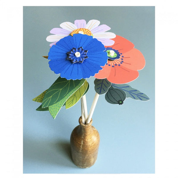 Paper flowers Creative Kit / Kit Δημιουργικής Απασχόλησης με θέμα λουλούδια