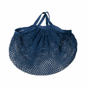 Net shopping bag in Organic Cotton / Δίχτυ τσάντα για ψώνια από οργανικό βαμβάκι - blue jean