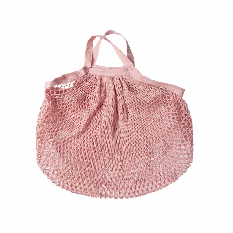 Net shopping bag in Organic Cotton / Δίχτυ τσάντα για ψώνια από οργανικό βαμβάκι - nude pink